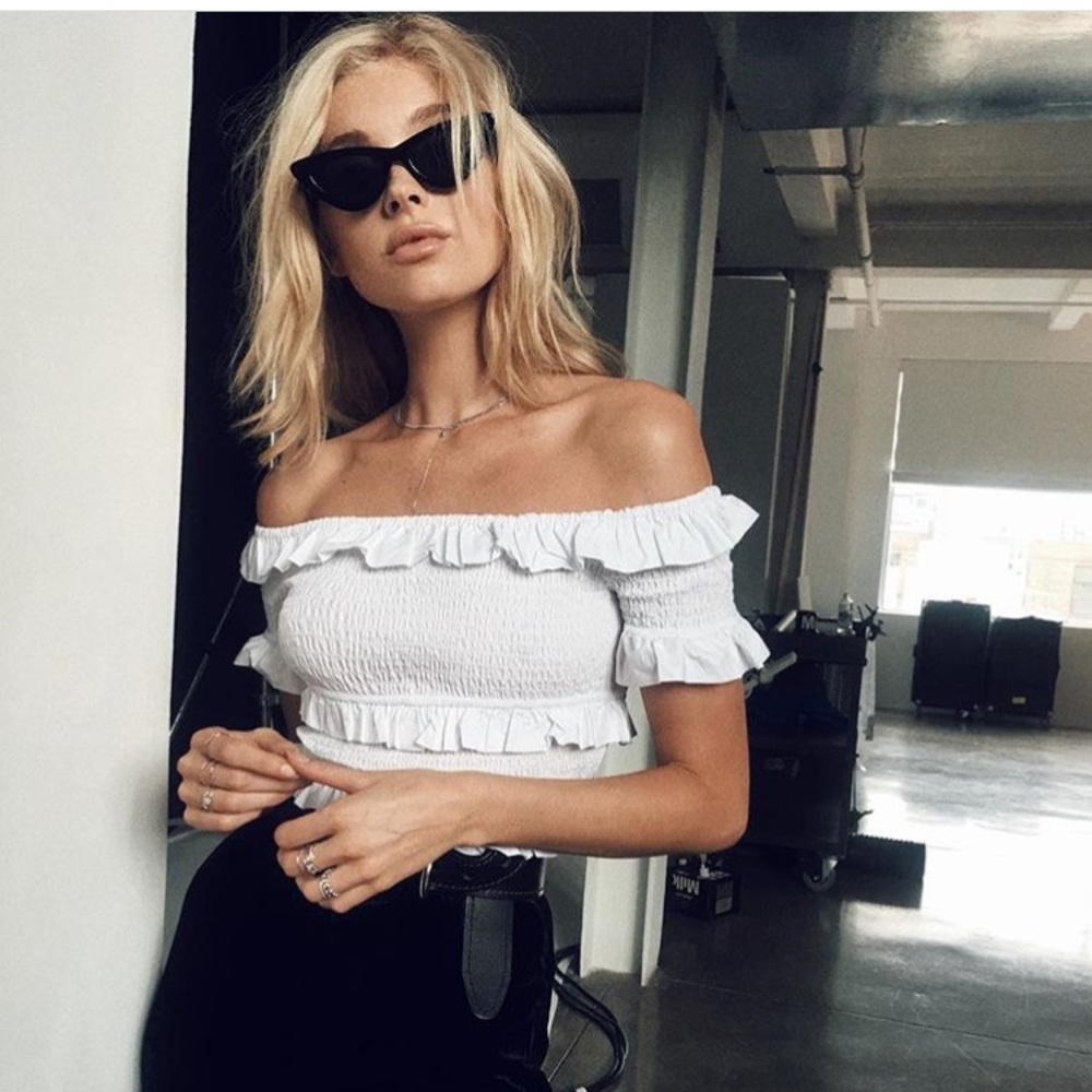 NWT H&M WHITE TOP AS SEEN ON ELSA HOSK